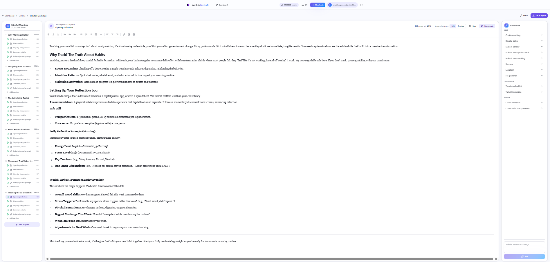 Polish in a built-in editor with AI assist