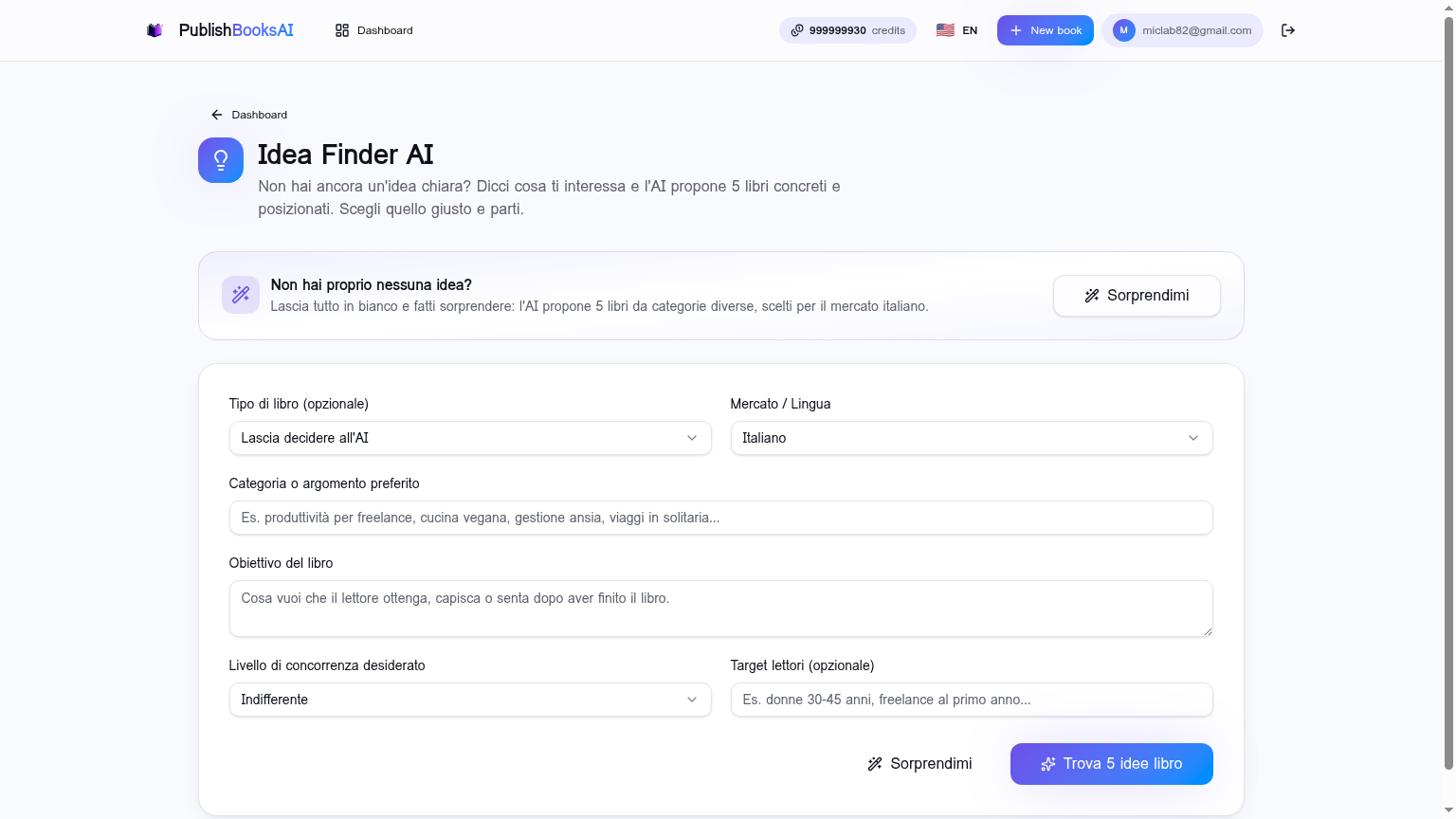 No idea yet? Let AI find one for you